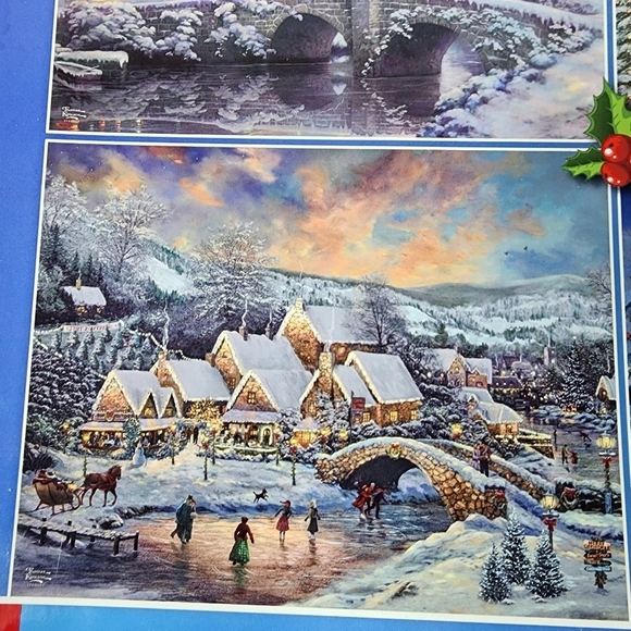 Thomas Kinkade 500 Piece Winter Four Puzzle Box - Picture 3 of 7